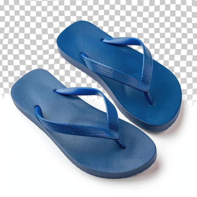 PSD een paar blauwe flip-flops met een zwarte riem