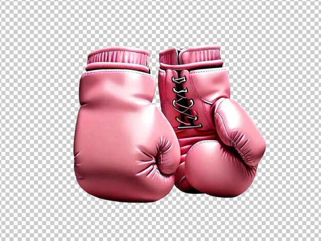 PSD een paar roze bokshandschoenen.