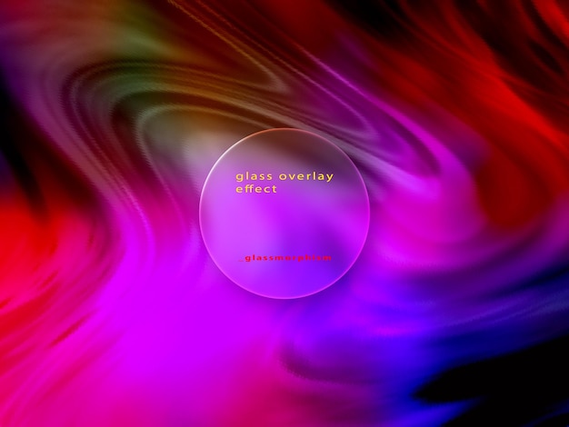 een paarse en roze cirkel met de woorden "glas" erop