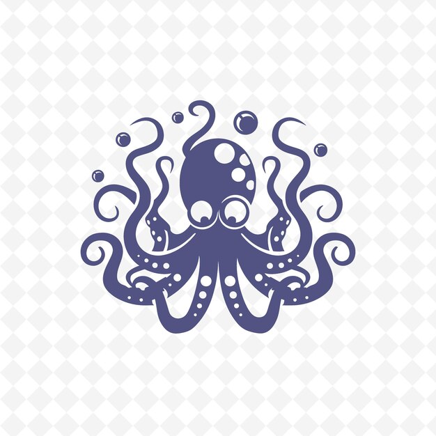 PSD een paarse octopus met een patroon bovenop