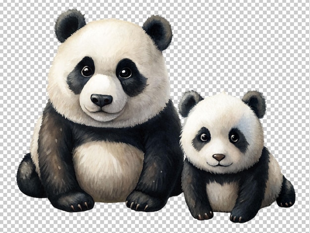 Een panda familie