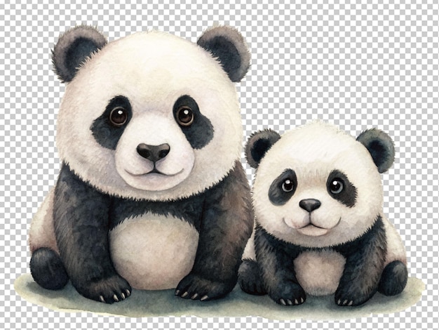 PSD een panda familie