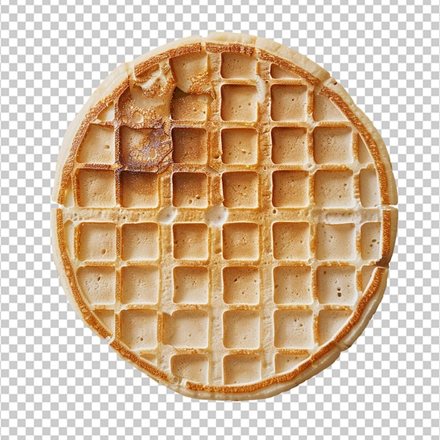 Een pannenkoek-achtig ontbijtstuk met een duidelijk rasterpatroon op een heldere achtergrond generatieve ai op witte achtergrond