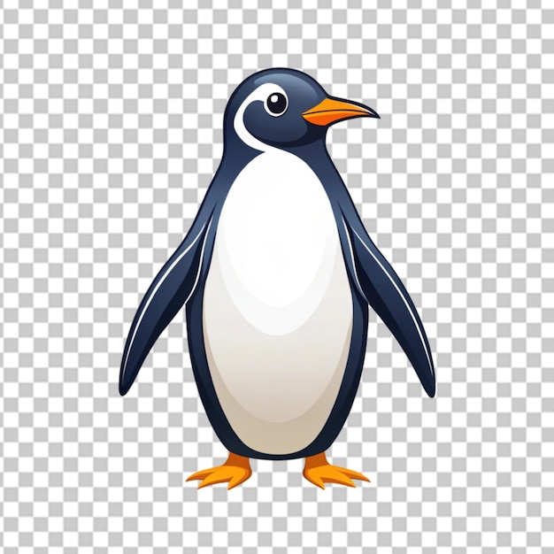 Een pinguïn geïsoleerd op een doorzichtige achtergrond