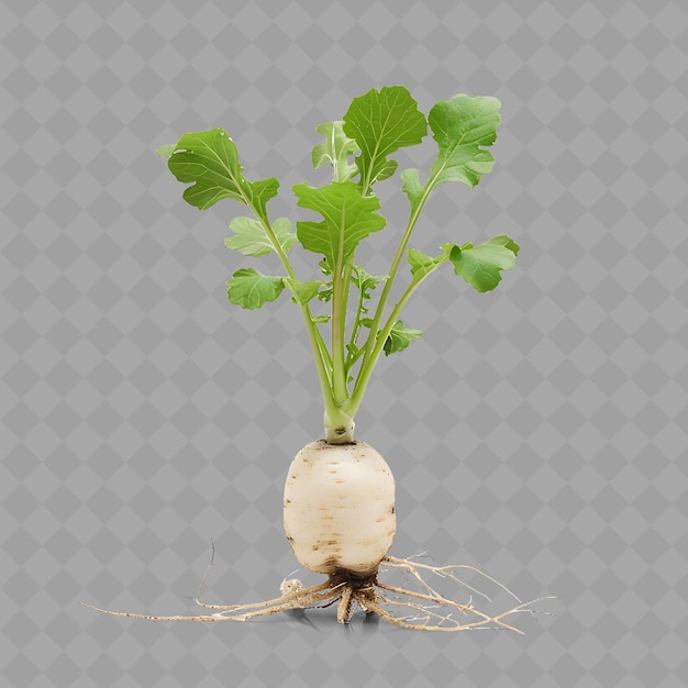 PSD een plant met groene bladeren in een pot met een witte achtergrond