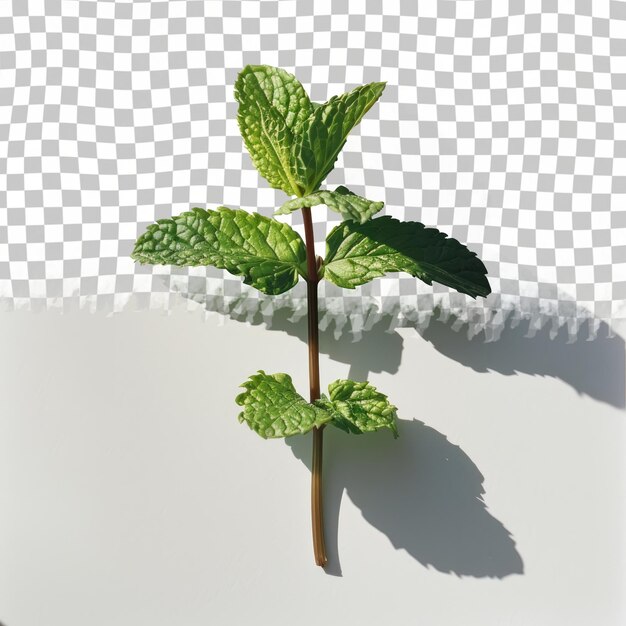 PSD een plant met groene bladeren op een wit oppervlak