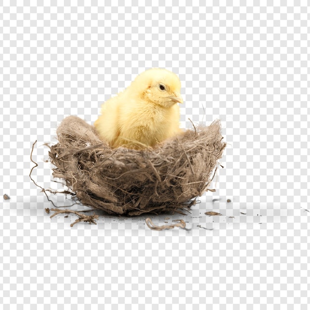 Een pluizige gele kuikens