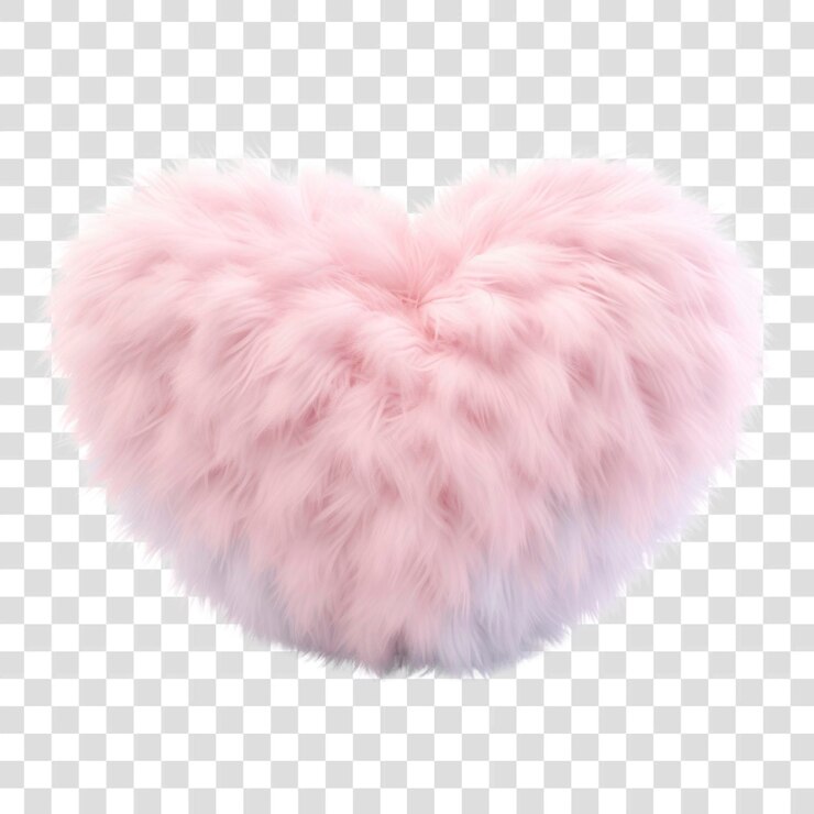 PSD een pluizige roze hart kussen.