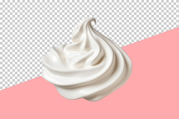 PSD een pluizige whipped cream dollop. geïsoleerd object, doorzichtige achtergrond