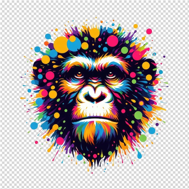 Een poster van een gorilla uit het jaar van de aap
