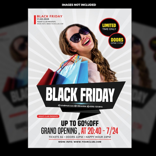 een poster voor Black Friday de Black Friday sale