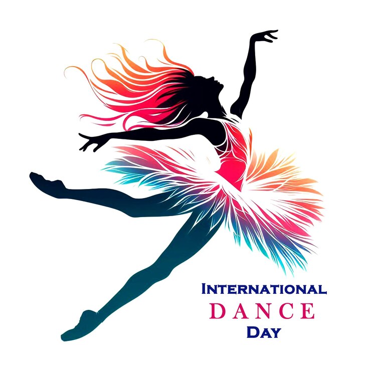 PSD een poster voor de internationale dag van de dans