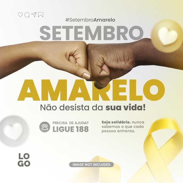 Een poster voor Don't give up on your life yellow september