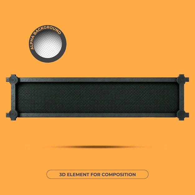 Een poster voor een product genaamd 3d-element voor compositie.
