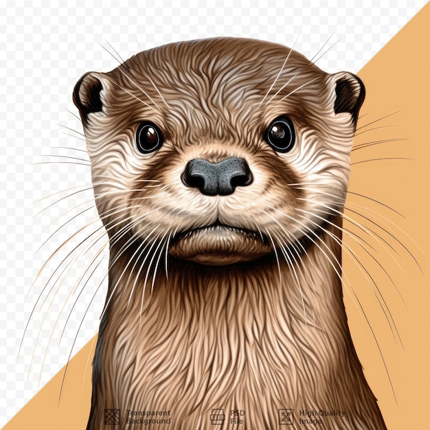 PSD een poster voor een zeehond met de tekst otters.