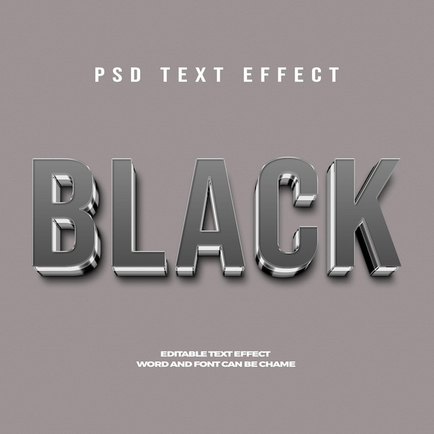 Een poster voor het Black PSD tekst-effect-effect