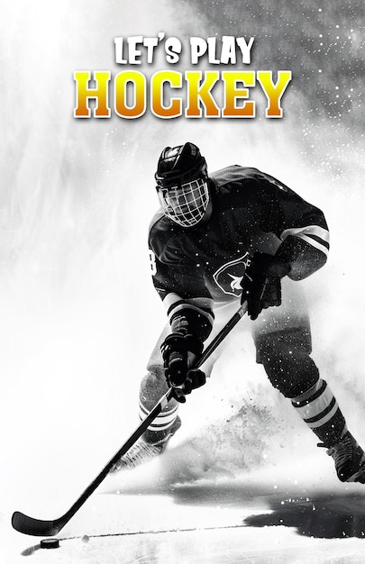 PSD een poster voor hockey