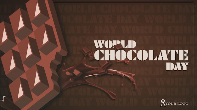 PSD een poster voor wereldchocoladedag