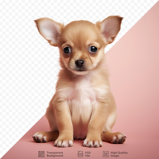 PSD een puppy die op een tafel zit