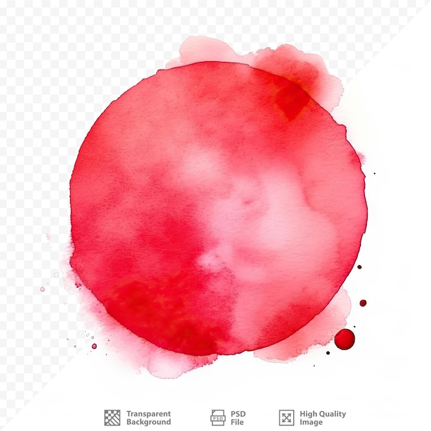 PSD een rode cirkel staat op een witte achtergrond met een rode cirkel.