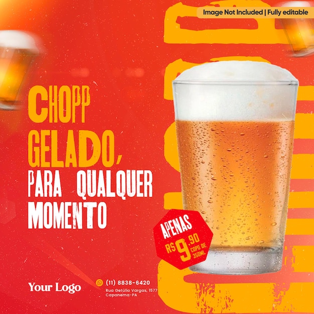 een rode poster voor een bier genaamd het logo voor het bedrijf de la cito