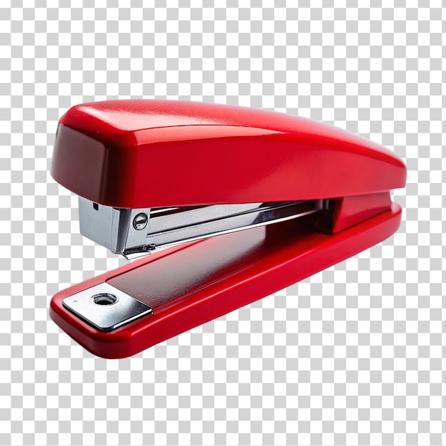 PSD een rode stapler op een doorzichtige achtergrond