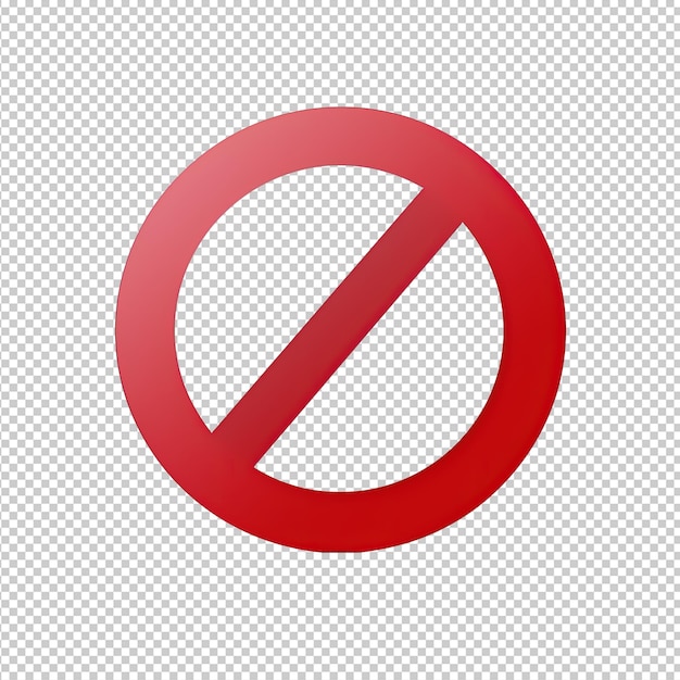 PSD een rood verboden pictogram minimalistische platte witte achtergrond v 52 job id fe8a45d357ce4e04908f85fe85a25cfc