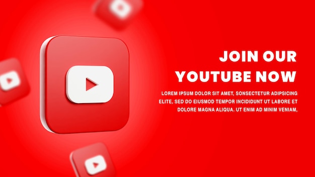 Een rood vierkant met het youtube-logo erop