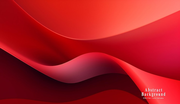 PSD een rood-wit schilderij van een rode golf met een afbeelding van een rood en wit papier