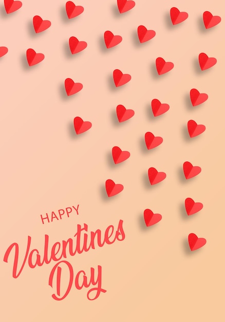een roze achtergrond met een hartvormig papier met een boodschap voor valentines