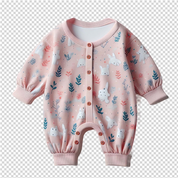 PSD een roze en blauwe babysweater met een blauw en roze bloemenpatroon