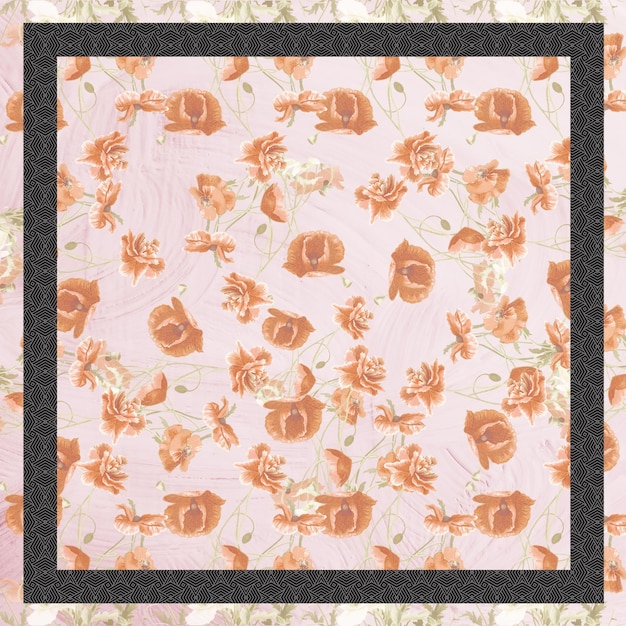 een roze en witte quilt met een zwart frame dat zegt quot bloemen quot