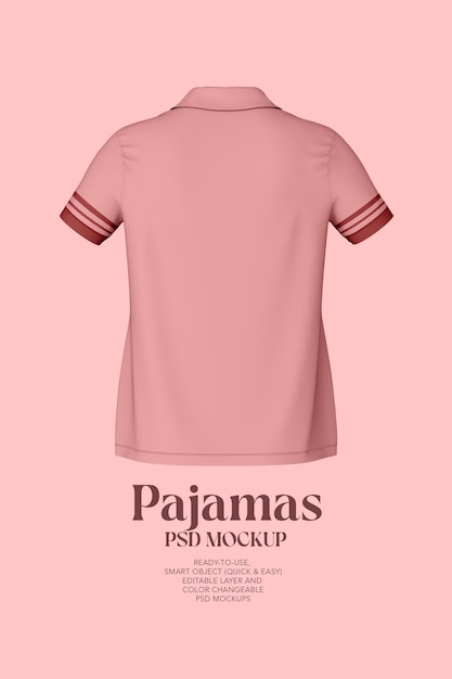 PSD een roze shirt met een witte streep op de voorkant.