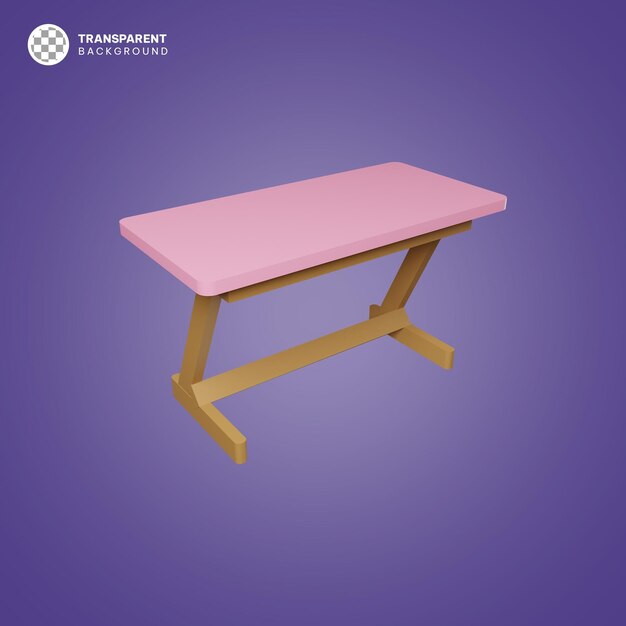 PSD een roze tafel met het woord canvas erop