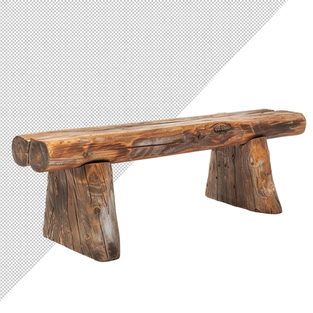 Een rustieke houten bank