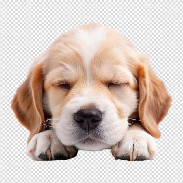 een schattige doggies of huisdieren slapende illustratie op een transparante achtergrond