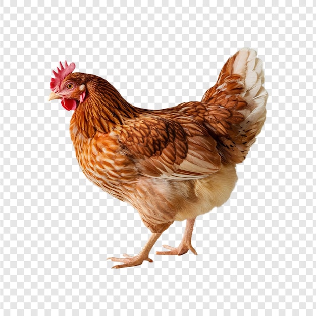 een schattige kip geïsoleerd op een witte achtergrond