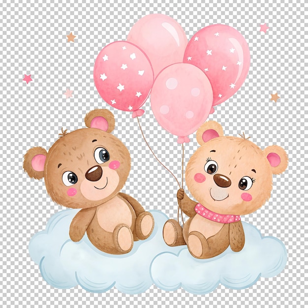 een schattige teddybeer waterverf clipart