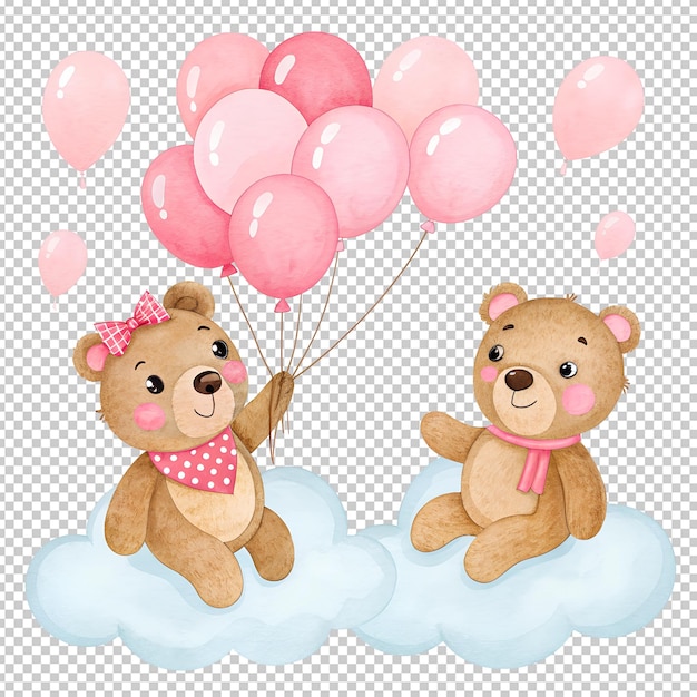 een schattige teddybeer waterverf clipart