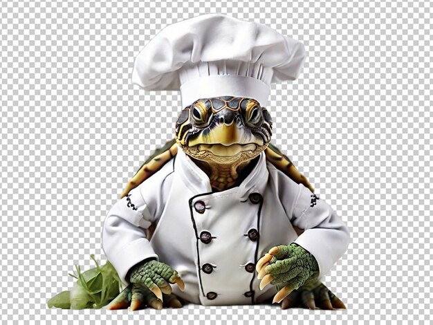 PSD een schildpad chef koken