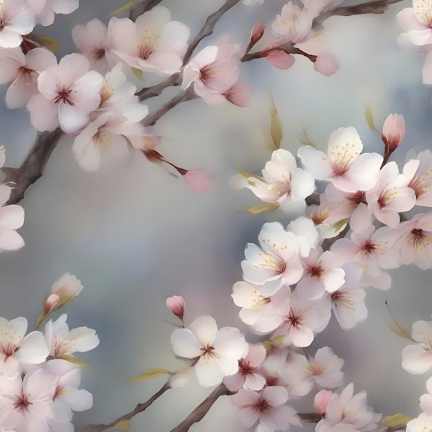 Een serene scène van kersenbloesems
