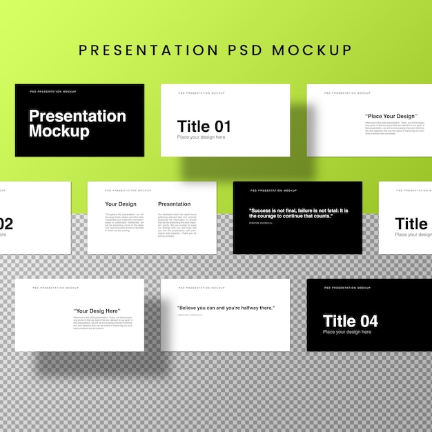 PSD een set banners voor een presentatie psd-mockup