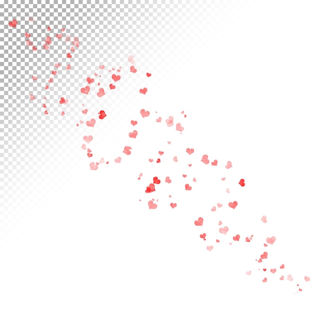 PSD een set harten op een transparante achtergrond voor valentijnsdag
