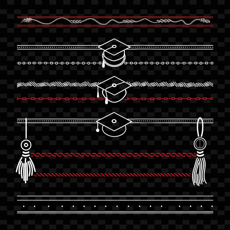 PSD een set lintjes en lintjes met de woorden graduate en de woorden quot graduate quote aan de onderkant