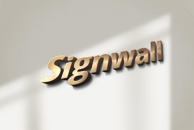 Een signwall-logo met een witte achtergrond
