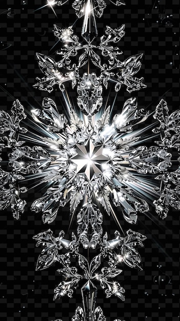 PSD een sneeuwvlok die is gemaakt van kristallen en kristallen