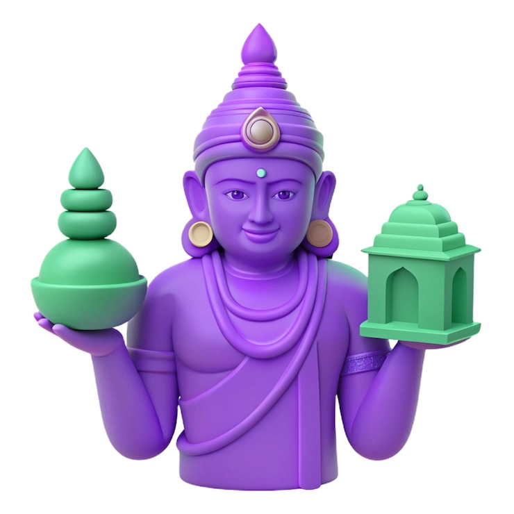 PSD een standbeeld van een god met een stand beeld van een god