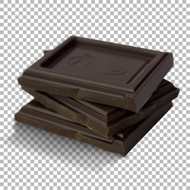 PSD een stapel donkere chocoladerepen met hun rijke textuur en ontwerp