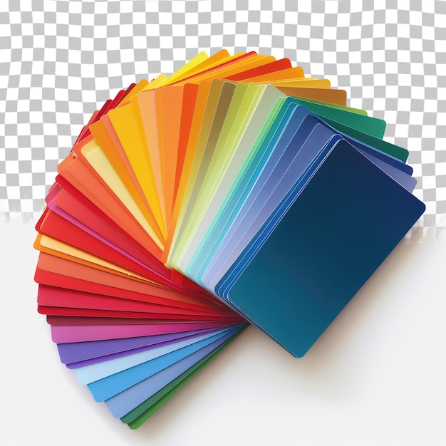 PSD een stapel gekleurde boeken met een regenboog gekleurde een die zegt regenbogen