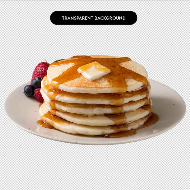een stapel pannenkoeken met bananen plakjes erop